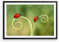 Lady and the bug Framed Art Print 287895293