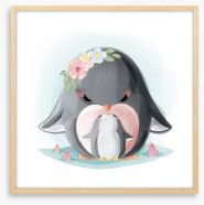Penguin kisses Framed Art Print 289229051