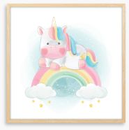 Unicorn rainbow 1 Framed Art Print 289229136