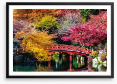 Kyoto fall Framed Art Print 290094667