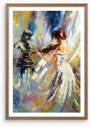 The girl and the violin Framed Art Print 29133949