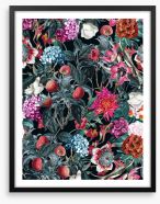 Berry blooms Framed Art Print 293583887