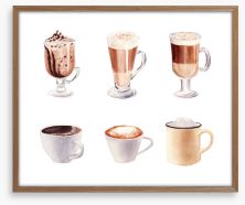 Mocha latte Framed Art Print 293816846
