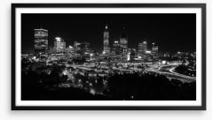 Perth night skyline Framed Art Print 2938483