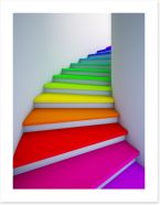 Rainbow stairs Art Print 29461063