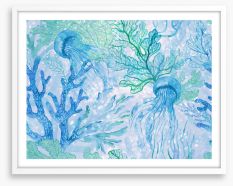 Swimming in the seaweed Framed Art Print 294853654
