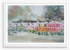 The flower fence Framed Art Print 296551254