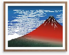 Red mountain clouds Framed Art Print 29665273