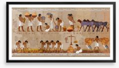 Hieroglyphic harvest Framed Art Print 298585029
