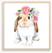 Spring bunny Framed Art Print 298860503