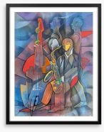 The jazz quartet Framed Art Print 298967872