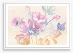 Butterfly blush Framed Art Print 300711694