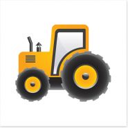 Little yellow tractor Art Print 30174411