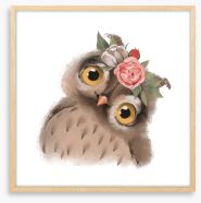 Little floral owl Framed Art Print 303650368
