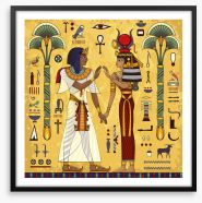 Hathor and Horus Framed Art Print 307716087
