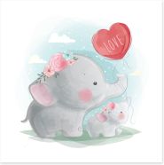 Elephants Art Print 308625294