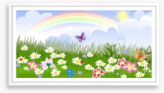 Rainbow meadow Framed Art Print 31202790