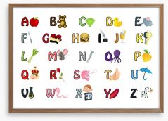 Alphabet and Numbers Framed Art Print 31216630