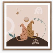 Leopard love Framed Art Print 317614901