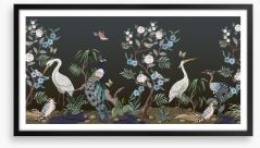 Peacock dream chinoiserie Framed Art Print 320867217