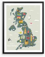 Explore Great Britain Framed Art Print 323617101