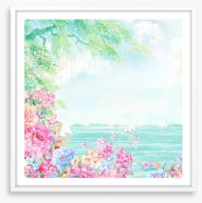Spring by the sea Framed Art Print 329857480