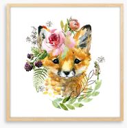 Rosy the fox Framed Art Print 332374832