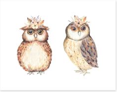 Owls Art Print 332640344