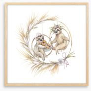 Song of the sloth Framed Art Print 332918689
