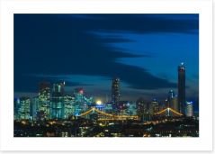 Night lights of Brisbane skyline Art Print 33925613