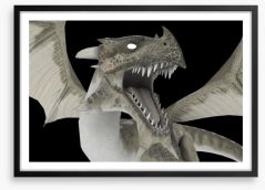 White dragon wrath Framed Art Print 33977225