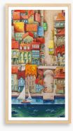 The seaside town Framed Art Print 33989406