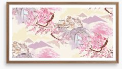 Bridge to the blossom Framed Art Print 341630761