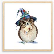 Wizard owl mail Framed Art Print 348613022