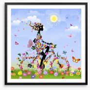 Butterfly bicycle Framed Art Print 35287221
