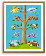 Life on the happy tree Framed Art Print 35398993