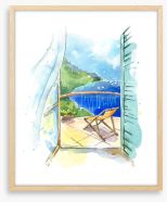 A sea view Framed Art Print 355447950