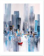 Manhattan bay boats 2 Art Print 355876968