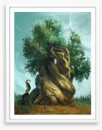 The faun tree Framed Art Print 356917978