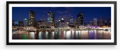 Brisbane city from Southbank Framed Art Print 35764144
