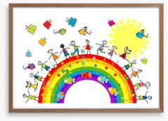 Playing on the rainbow Framed Art Print 35830589
