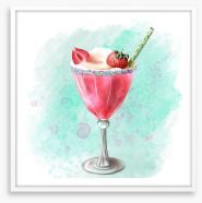 Strawberry shake Framed Art Print 359915063
