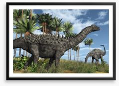 Ampelosaurus amble Framed Art Print 36025301