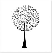 Tree of life silhouette Art Print 36117050