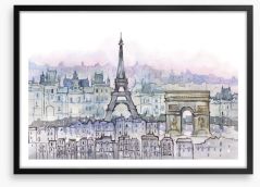 Landmarks of Paris Framed Art Print 36227372