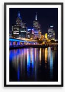 Melbourne by night Framed Art Print 36582609