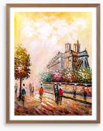 Notre Dame sunset Framed Art Print 366317904