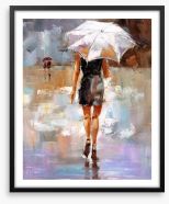 Stilettos in the rain Framed Art Print 366537041