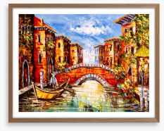 The sunny canal Framed Art Print 368274305