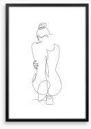 Line girl II Framed Art Print 375624522